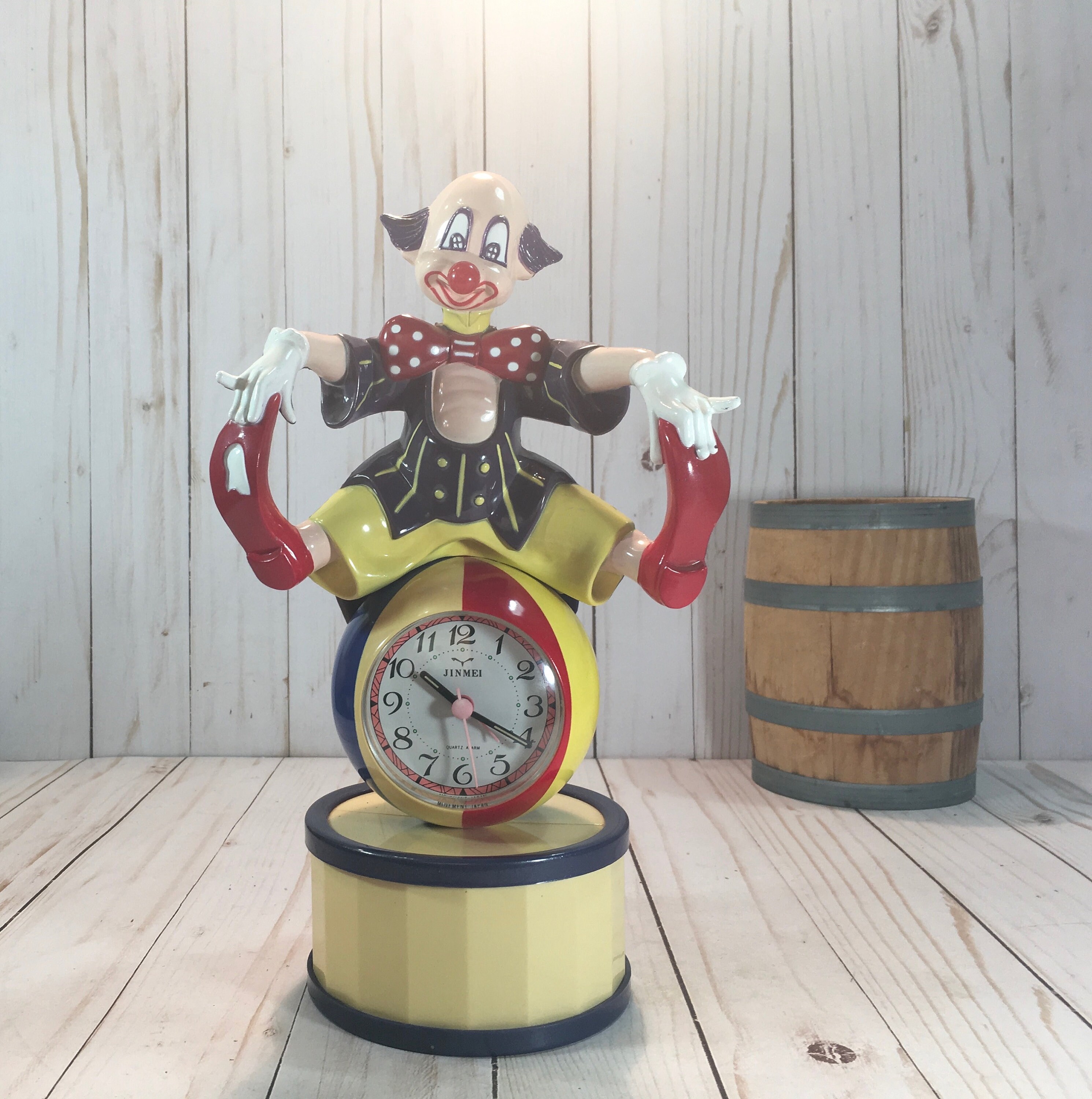 Vintage Clock Animated Clown Jinmei Etsy Canada