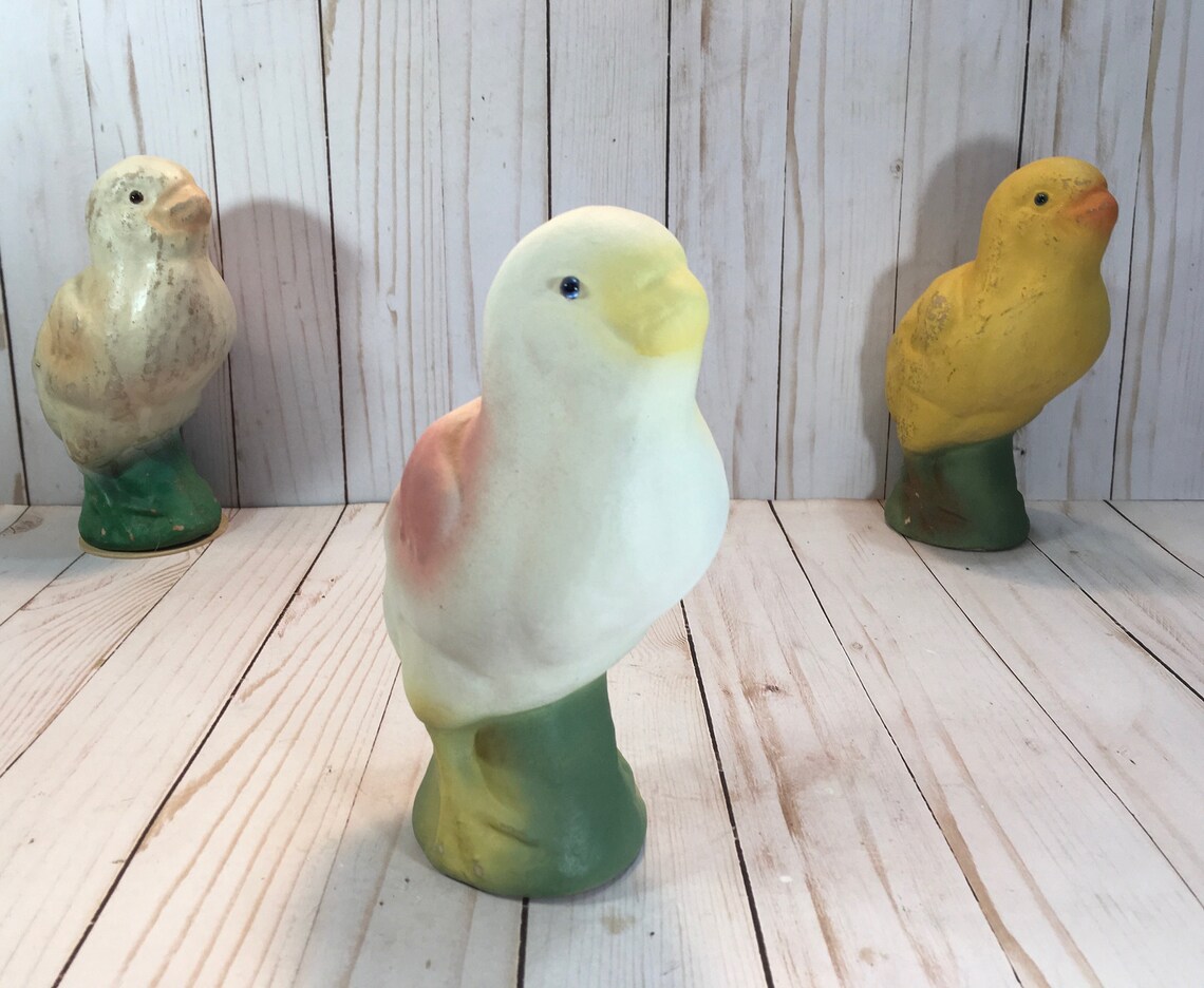 Paper Mache Easter Chick Stamm House Etsy