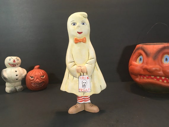 Vintage Halloween Ghost Bank Reproduction