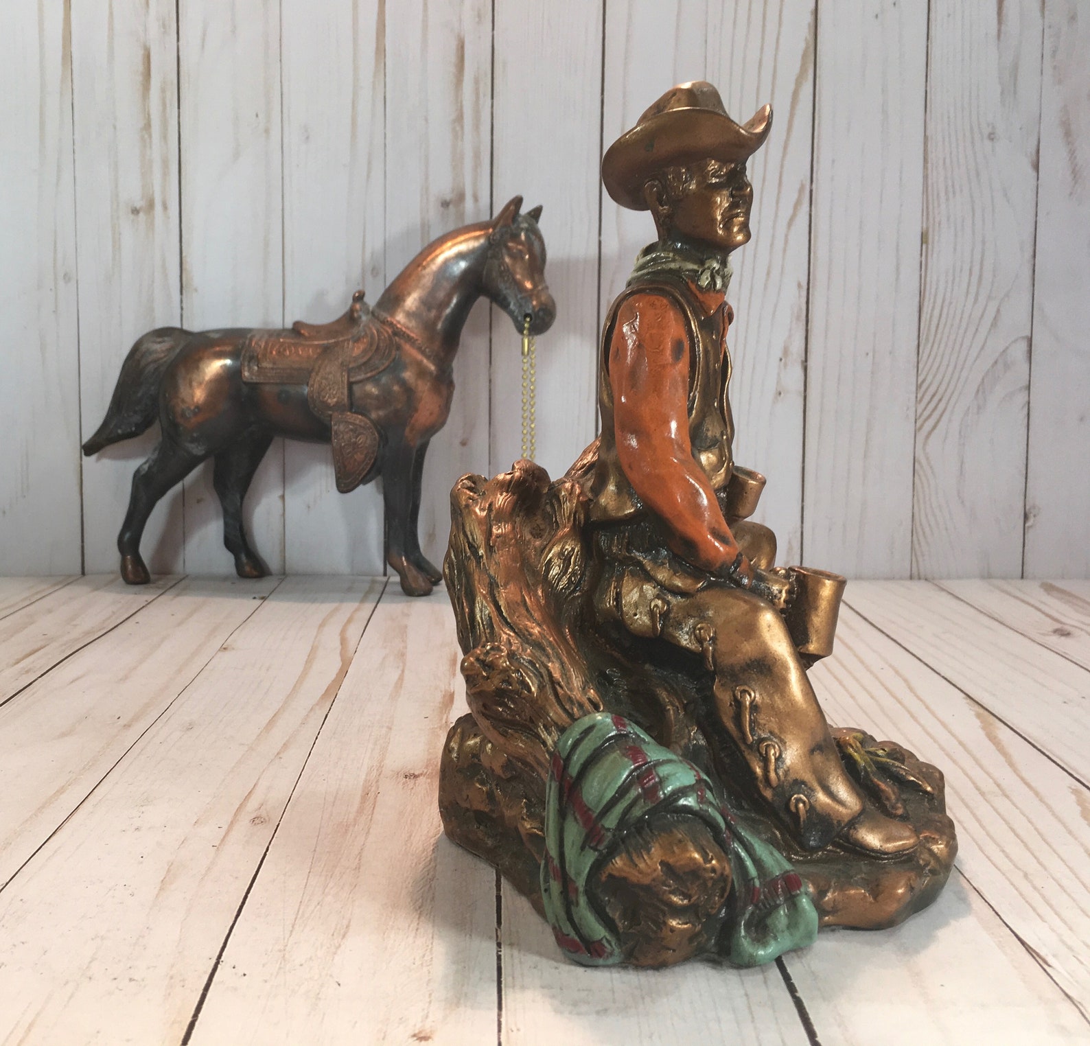 Cowboy Statuary Figure Universal Statuary Corp Etsy