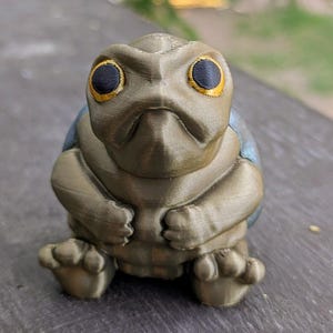 Judgmental Turtle Desk Buddy – Grumpy Turtle Figurine, Funny Office Decor