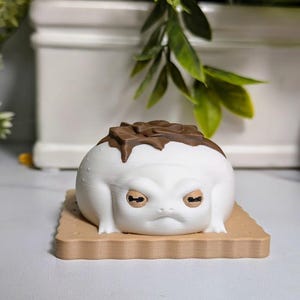 S’mores Frog – Grumpy Frog Desk Buddy & Unique Gift - Grumpy Frog Figurine