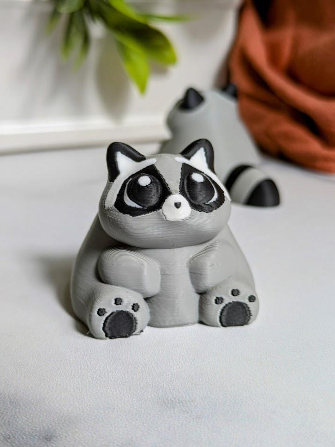 Fat Raccoon Desk Buddy Raccoon Figurine Desk Toy Trash Panda Desk ...