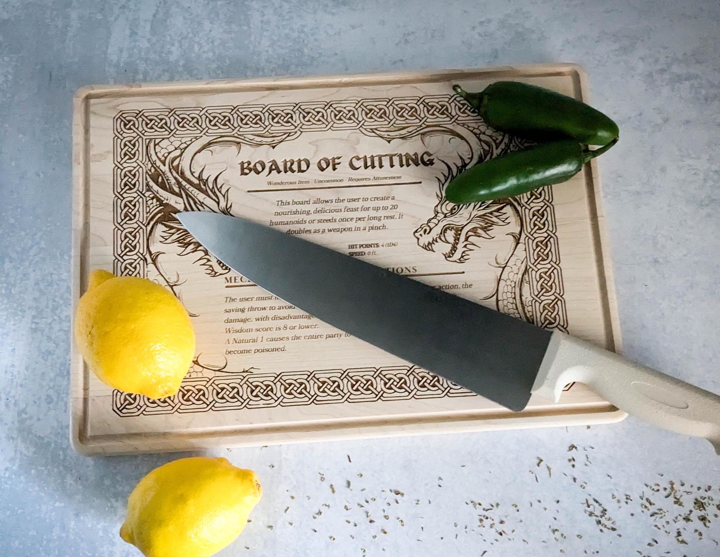 Dungeons & Dragons Cutting Board – DnD Themed Kitchen Board for Dungeon Masters