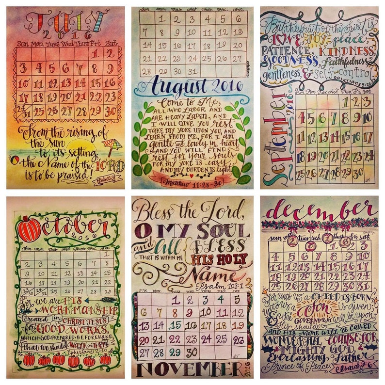 Free Bible Verse Calendar Printable