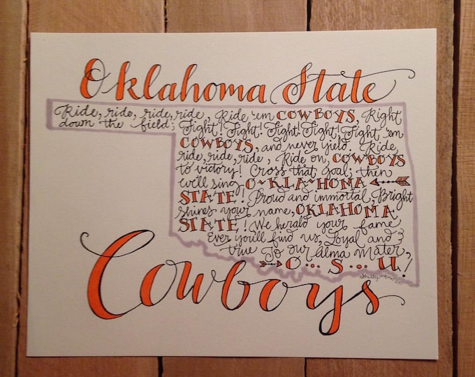 Oklahoma State Cowboys Fight Song Digital Download, State of Oklahoma