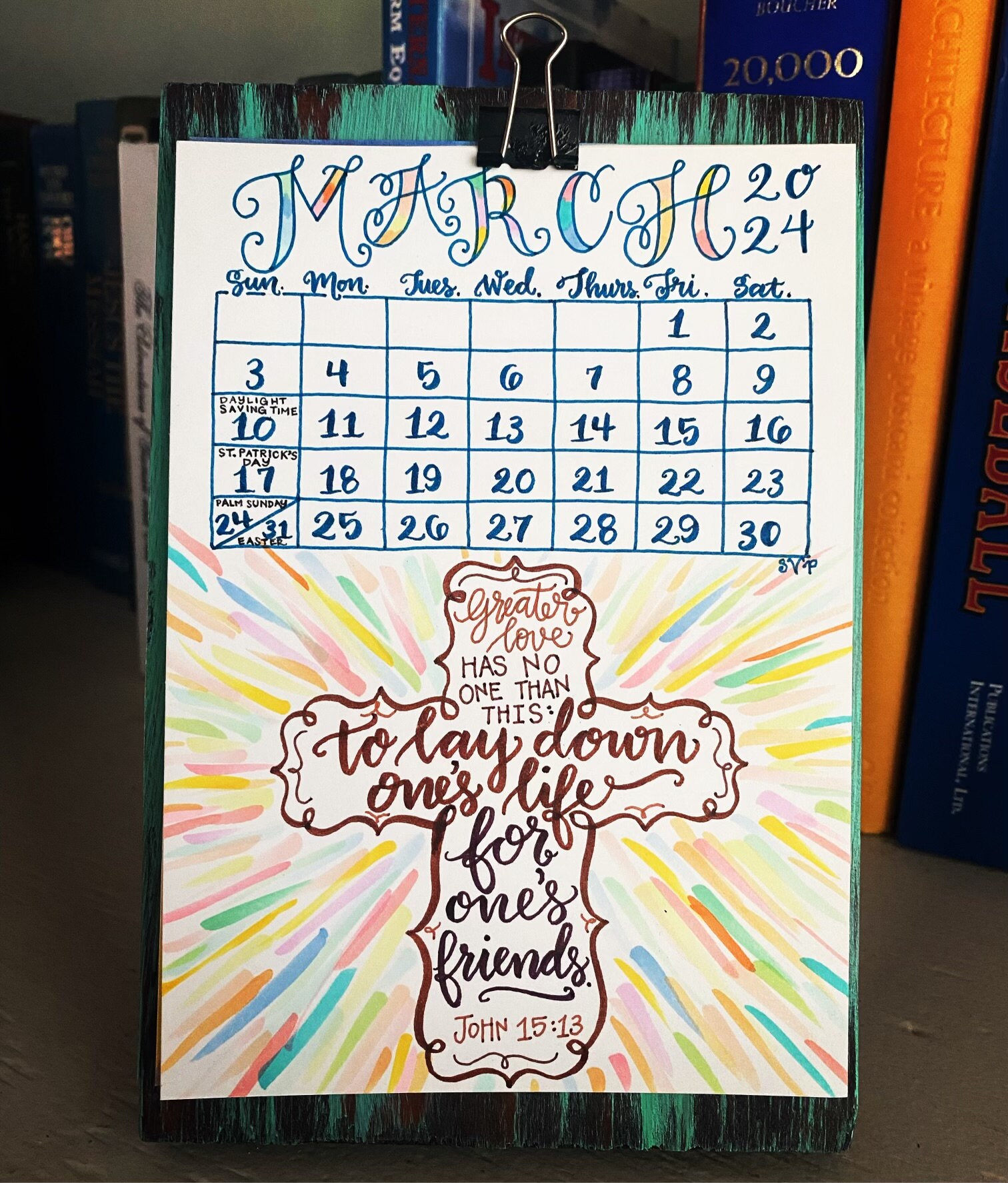 2024 Calendar with Wooden Stand, Bible Verse Calendar | Monthly Calendar | Desk  Calendar | Stocking Stuffer