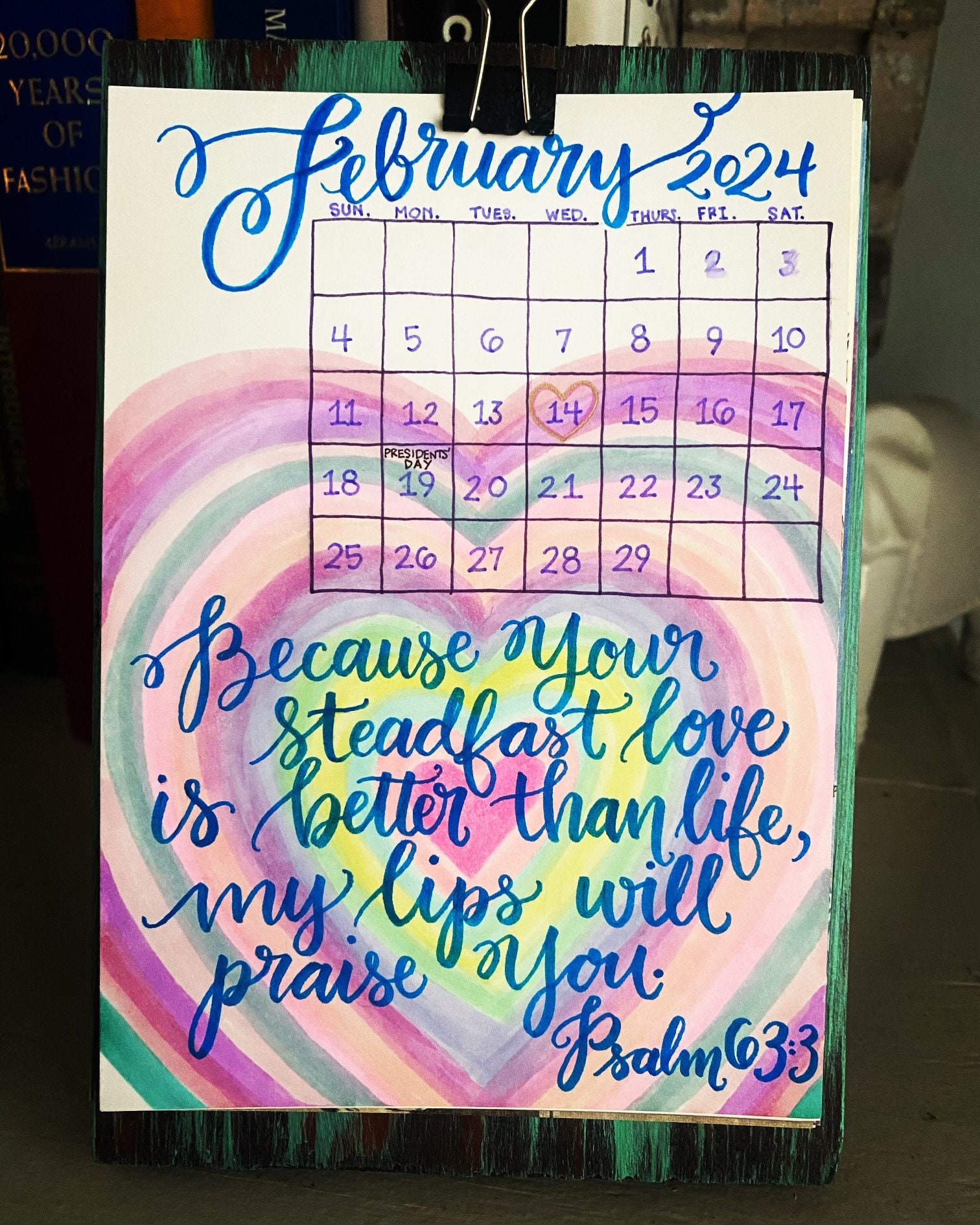 2024 Calendar with Wooden Stand, Bible Verse Calendar | Monthly Calendar | Desk  Calendar | Stocking Stuffer