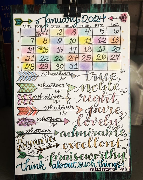 2024 Calendar With Wooden Stand, Bible Verse Calendar Monthly Calendar Desk  Calendar Stocking Stuffer - Etsy