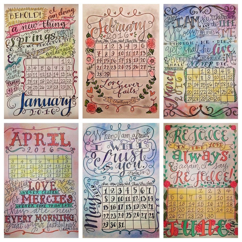 2023 Calendar Printable Bible Verse Calendar Monthly Etsy Hong Kong
