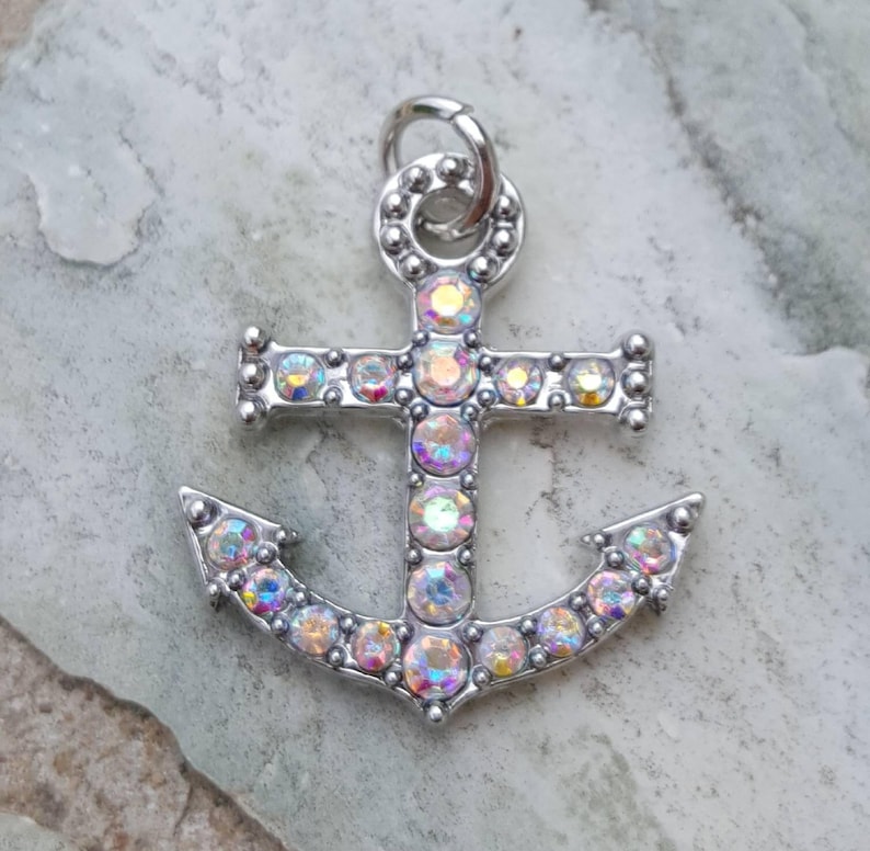 Beach Charm 5pcs- Anchor Pendants Se Charm,Silver Plated Anchor Double Sided