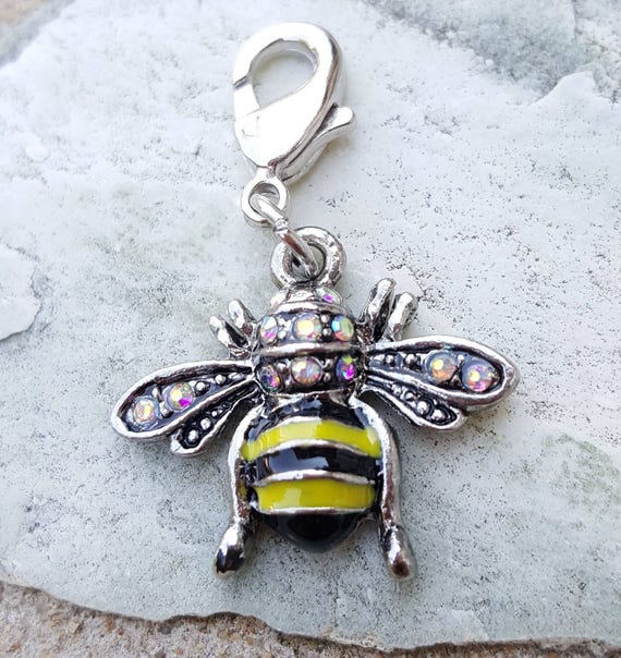 Jewelry Best Seller Sterling Silver Enameled 3-D Yellow Jacket w//Lobster Clasp Charm