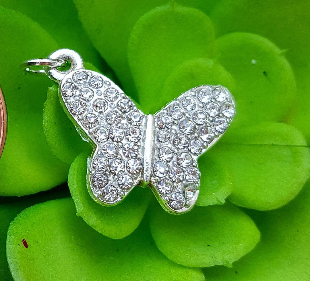 100 Ciondoli Farfalla In Metallo – 13x11 Mm, Per Gioielli Fai Da Te E Decorazioni