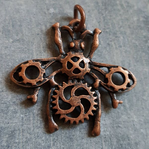 Antique copper Steampunk insect charms, cute steampunk pendants charms for jewelry making charm bracelets necklaces, unique steampunk gifts