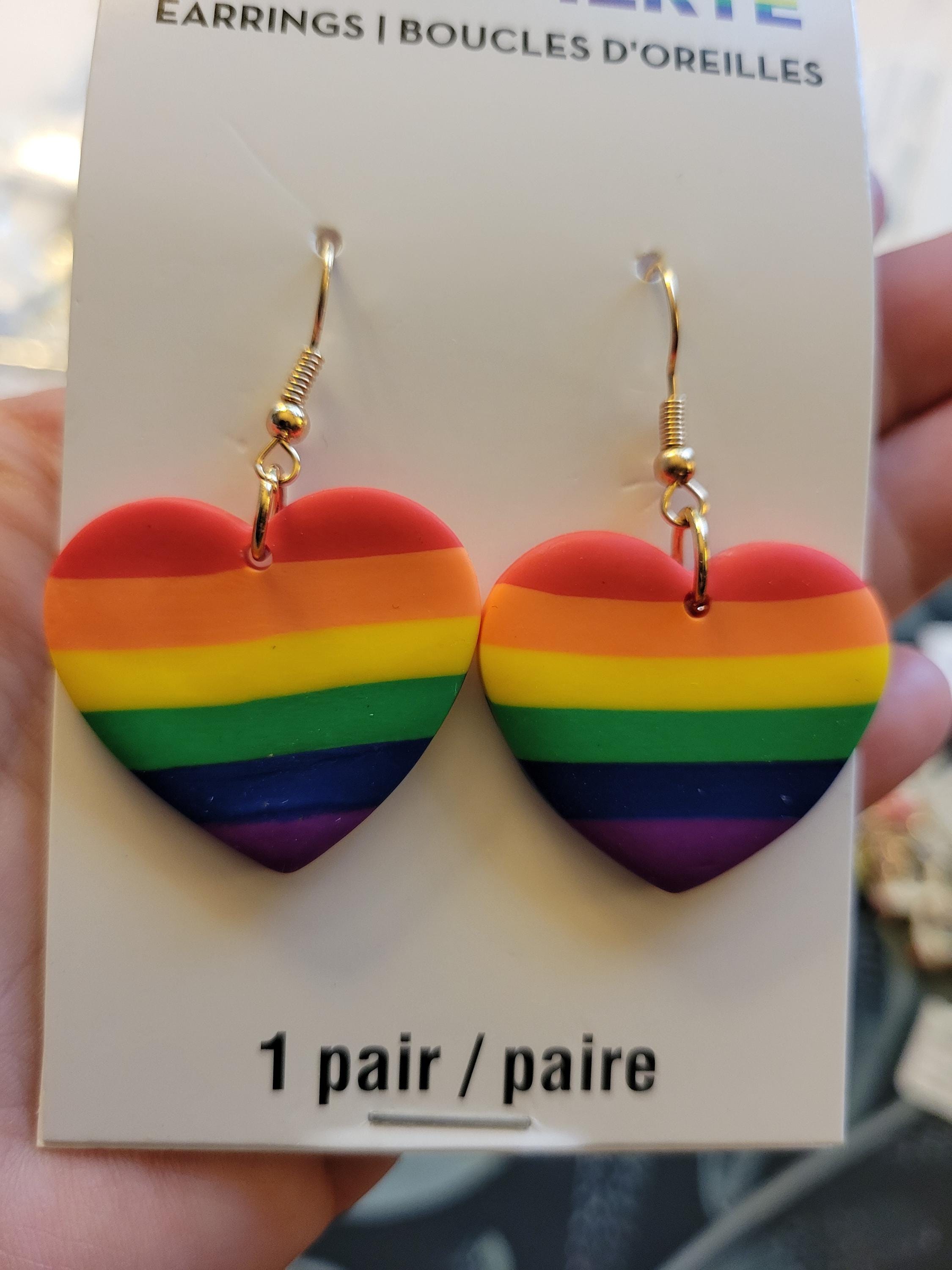 Ymimanchil Orecchini Pendenti A Cuore Arcobaleno Gay Pride Per Donna - Gioielli LGBTQ+ In Materiale Di Qualità, Idea Regalo - 4