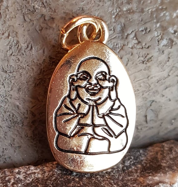 Gold Buddha Charms Spiritual Pendants Jewelry For Bracelets Yoga Zen Laughing Engraved - Buddhist Charms And Pendants Gold Buddha Charms Spiritual Pendants Jewelry For Bracelets Yoga Zen Laughing Engraved - Buddhist Charms And Pendants