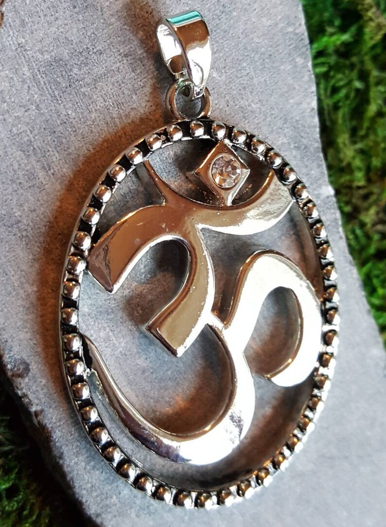 Silver Om Pendant Big Filigree Om Ohm Pendant for Necklaces Etsy