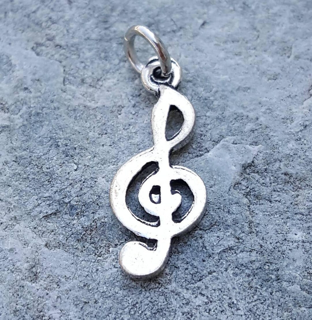 Silver Musical Note Charm, Music Charms Pendants Jewelry, Charm
