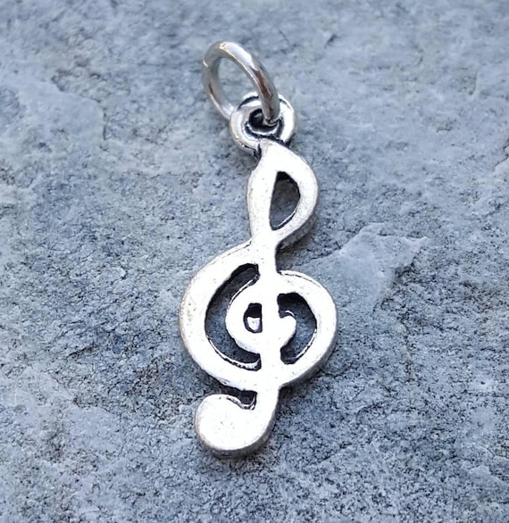 Silver Musical Note Charm Music Charms Pendants Jewelry Charm Bracelets Treble Clef Charm Pendant Gifts for Musicians Music Note Charm Etsy