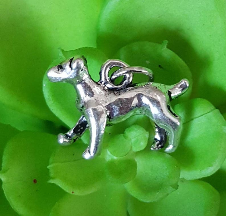 Colgante de encanto de perro de plata, encanto de animales, pequeño encanto de cachorro, colgante de perro de plata, encanto de la mascota, regalo de joyería para el dueño del perro, lindo regalo de Navidad imagen 3