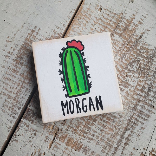 personalized office sign, cactus office decor, office desk accessories, cactus desk, cubicle decor, cubical accessories, cactus decor, small