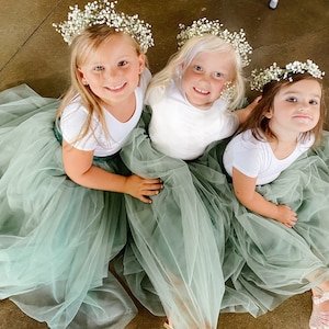 Hoch taillierter Tüll Tutu Rock, Nur Zweiteiler, Romantisches Twirl Kleid, Bodenlange Lange Mauve Rose Hochzeit Baby, Säugling, Kleinkind Mädchen