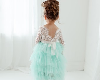 mint wedding dress