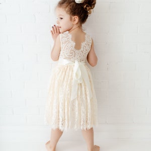 Bohemian Ivory Flower Girl Dress, Rustic Tulle Wedding Dress, Will You Be My Flower Girl Proposal, Boho Dresses image 1