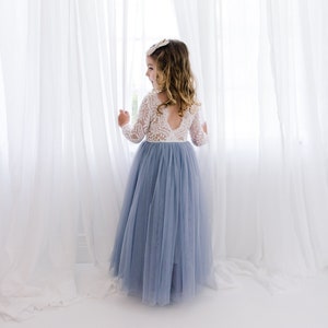Dusty blue ball gown hot sale