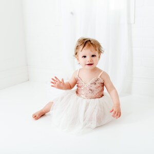 Rose Gold Sequin Flower Girl Dresses, Ivory Tulle Wedding Gown, Will You Be My Flower Girl Proposal, Boho Beach Wedding
