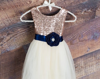 rose gold childrens dress