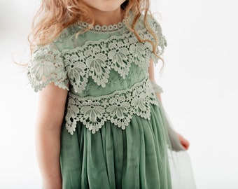 flower girl dress mint green