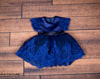 navy blue dress for christening