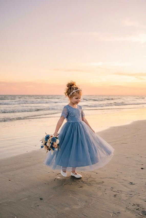 dusty blue junior dress Azazie Kaylee Junior