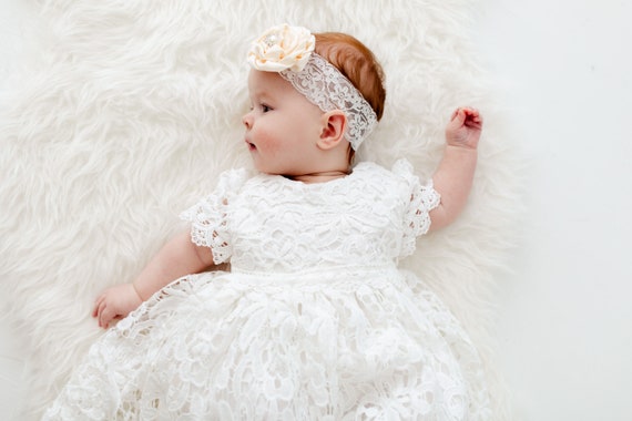 newborn white dress