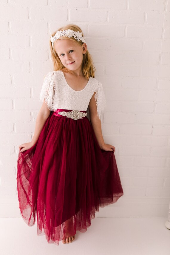 Merlot flower girl dress Clearance