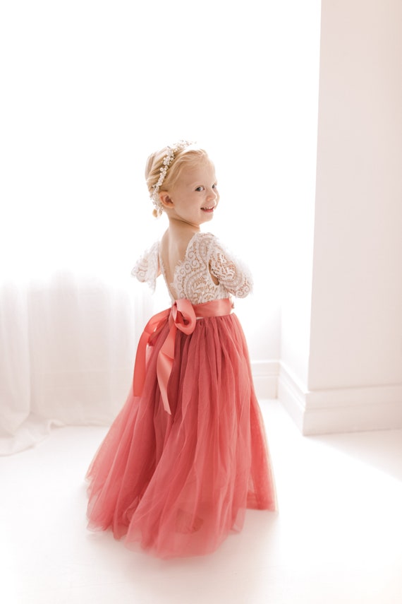 Mauve lace clearance dress with sleeves