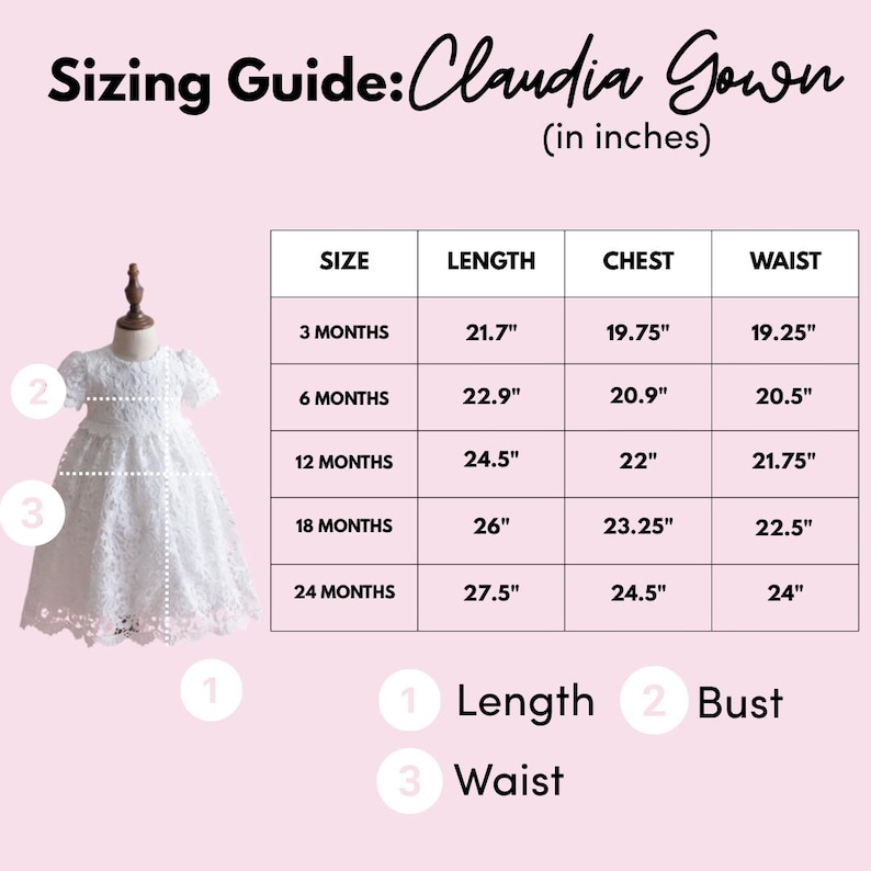 Newborn Lace Christening Gown for Baby Girl, Elegant Baptism Dress, White Blessing Day Outfit, Infant Dedication Ceremony Dress image 3