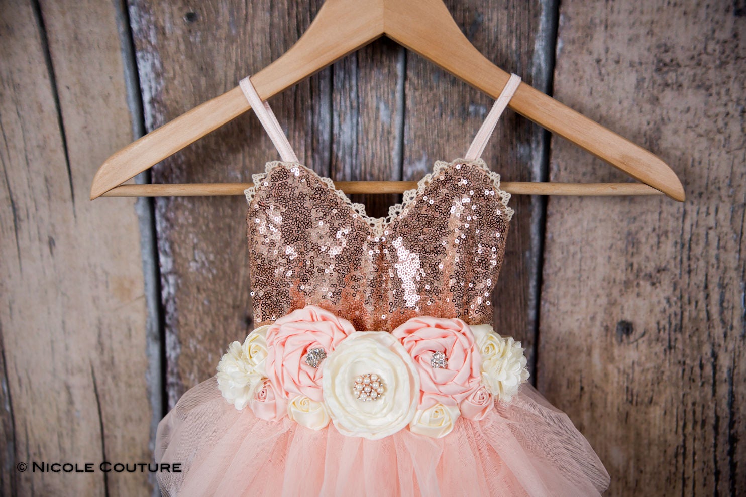 Flower girl dresses with rose gold hotsell