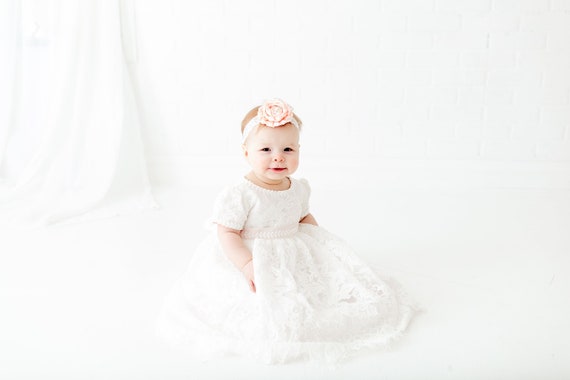 Buy Stunning Embroidery Christening Gown. Online in India - Etsy