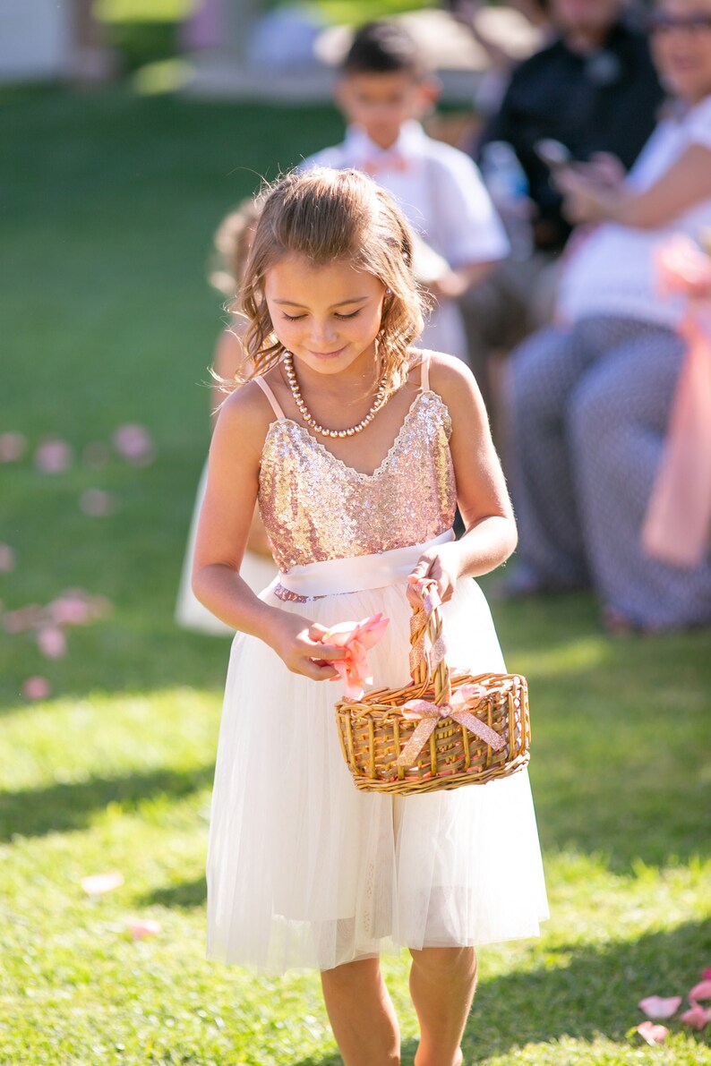 Rose Gold Flower Girl Dress Toddler Flower Girl Dress Rose Etsy