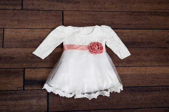 infant flower girl dresses long sleeve