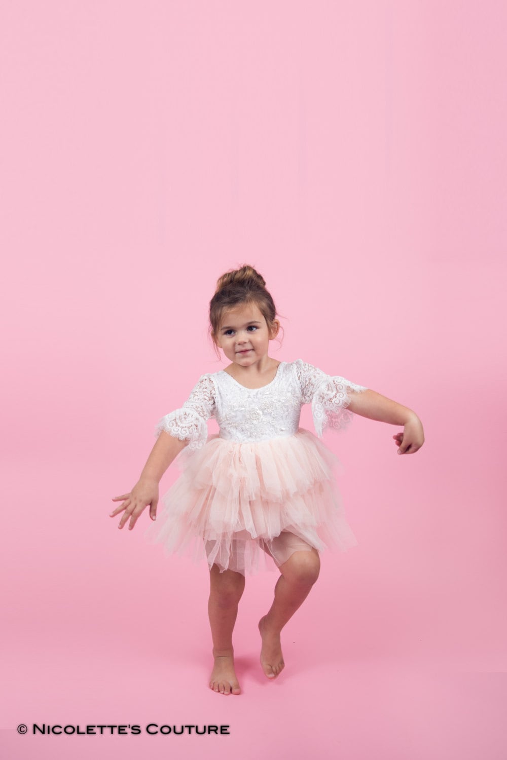 Blush Pink Boho Lace Dress Girls Spring Dress Rustic Flower Etsy