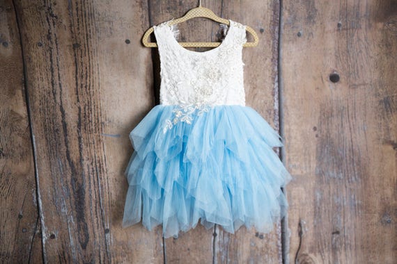 powder blue wedding dress