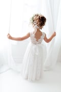 Boho Lace Flower Girl Dress, Rustic White Wedding Dress, Will You Be My Flower Girl Proposal, Bohemian Dresses