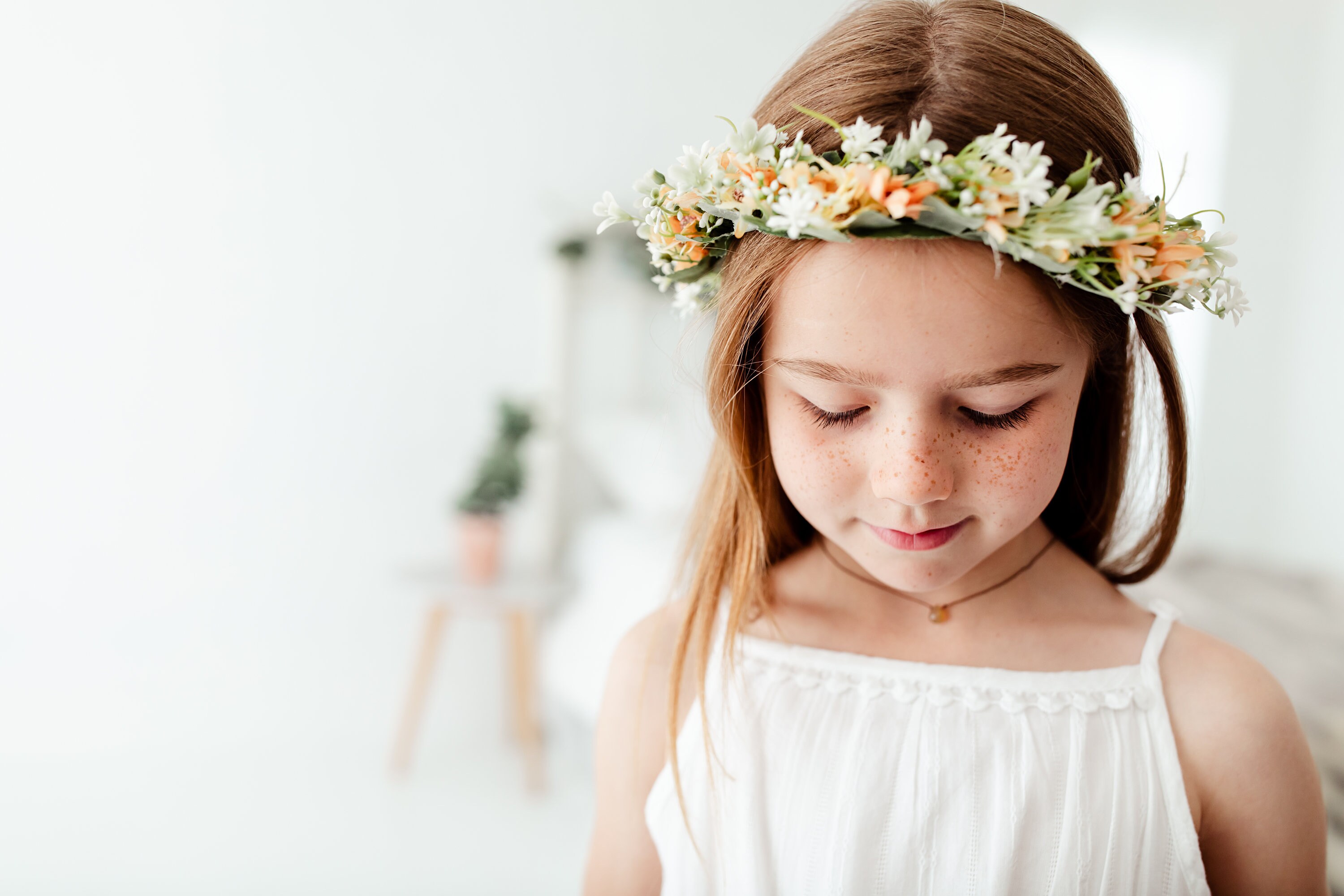 Boho Flower Crown Flower Tiara Peach Flower Crown Flower Etsy