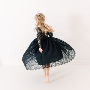 Black Boho Wedding Dress, Rustic Vintage Lace Bridal Gown, Gothic Beach Wedding Dress, Alternative Bride Dress image 7