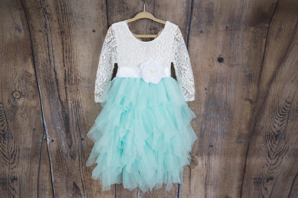 mint green dress with white lace Glam White and Mint Green Tulle with Lace Party Dress, Straps Formal D