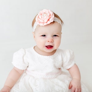 Eve White Lace Christening Gown, Infant Baptism Dress, Unique Baby Boho Dress, Flower Girl image 6