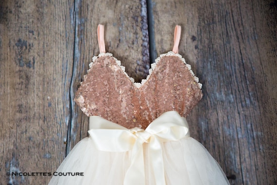 infant rose gold dress